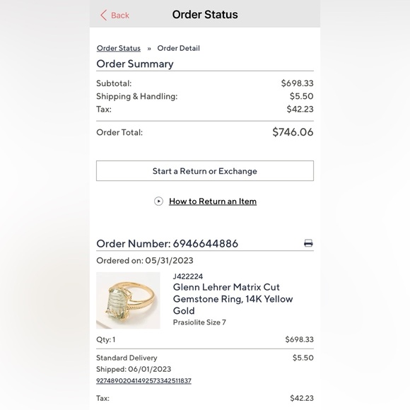 ✨Glenn Lehrer Matrix Cut Prasiolite Gemstone Ring, 14K Yellow Gold, Size 7✨ - Picture 7 of 7